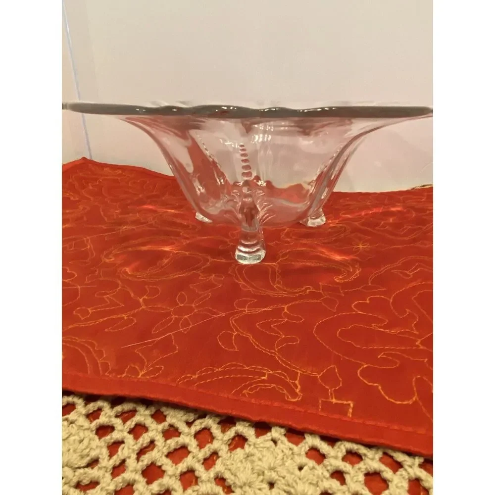 Vintage Heisey Empress‎ Queen Anne Clear 3-Footed Dolphin 11